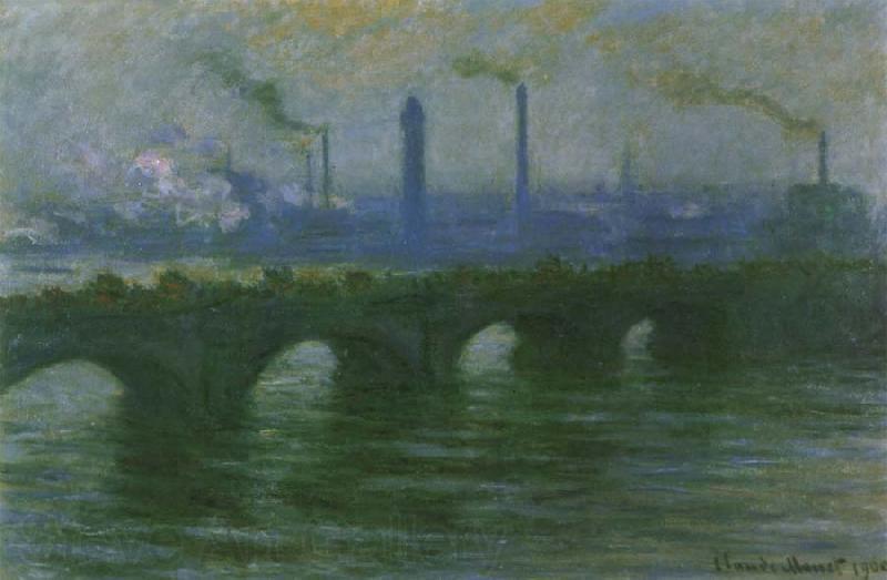 Claude Monet Waterloo Bridge,Overcast Weather Norge oil painting art